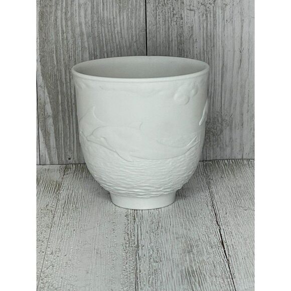 Vintage LLADRO Collectors Society Dolphins At Play Bisque Votive Cup 1998 - Picture 1 of 5